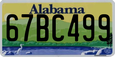 AL license plate 67BC499