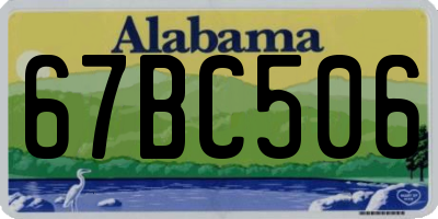 AL license plate 67BC506