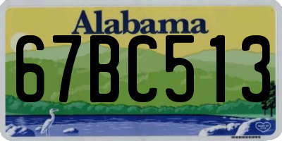 AL license plate 67BC513