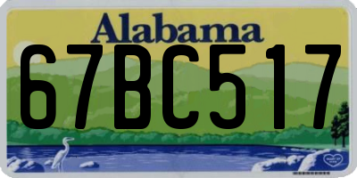 AL license plate 67BC517
