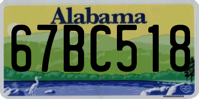 AL license plate 67BC518
