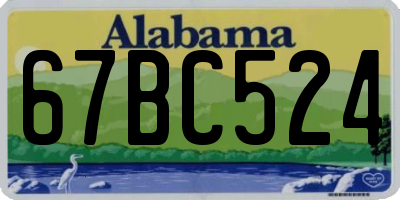AL license plate 67BC524