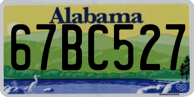 AL license plate 67BC527