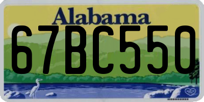 AL license plate 67BC550