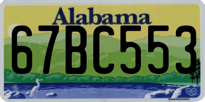 AL license plate 67BC553