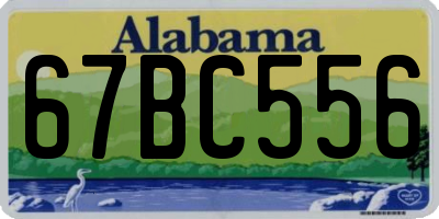 AL license plate 67BC556