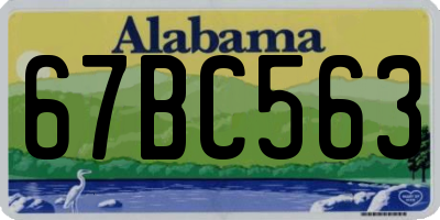 AL license plate 67BC563