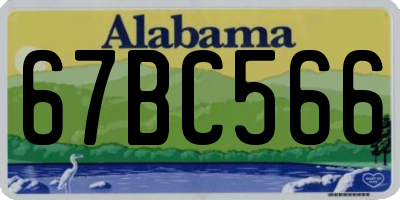 AL license plate 67BC566