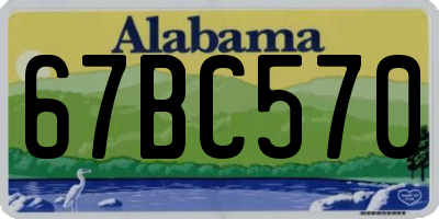 AL license plate 67BC570