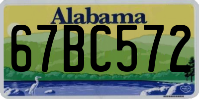 AL license plate 67BC572