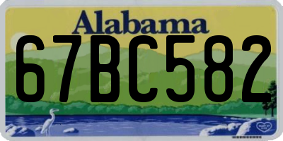 AL license plate 67BC582