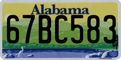 AL license plate 67BC583