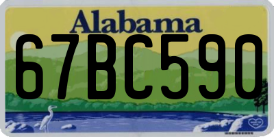 AL license plate 67BC590