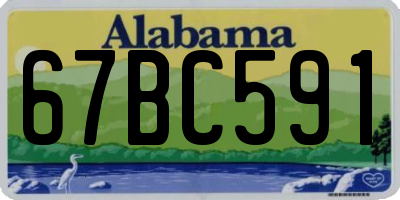 AL license plate 67BC591