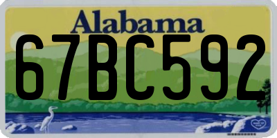 AL license plate 67BC592