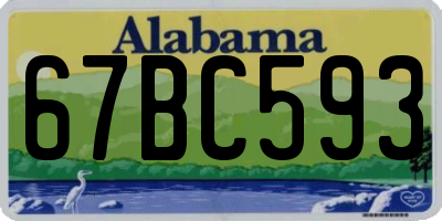 AL license plate 67BC593