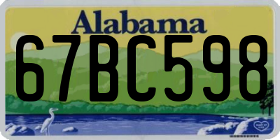 AL license plate 67BC598
