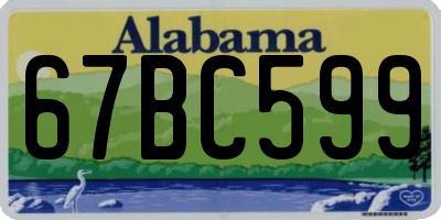 AL license plate 67BC599