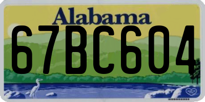 AL license plate 67BC604