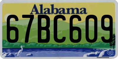 AL license plate 67BC609