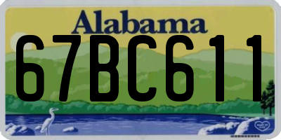 AL license plate 67BC611
