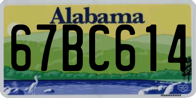 AL license plate 67BC614