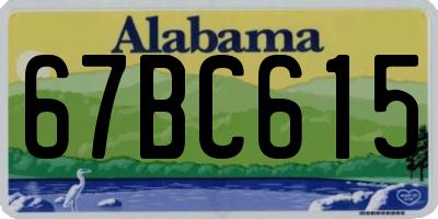 AL license plate 67BC615
