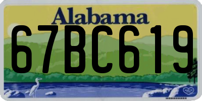 AL license plate 67BC619