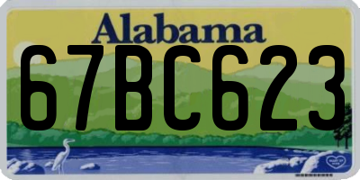 AL license plate 67BC623
