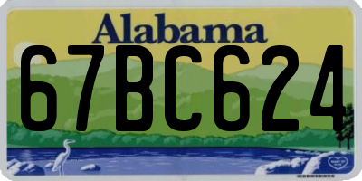 AL license plate 67BC624