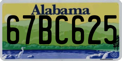 AL license plate 67BC625