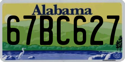 AL license plate 67BC627