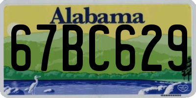AL license plate 67BC629