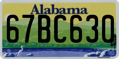 AL license plate 67BC630