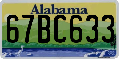 AL license plate 67BC633