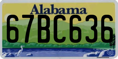 AL license plate 67BC636