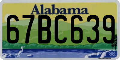 AL license plate 67BC639