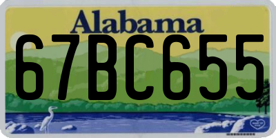 AL license plate 67BC655
