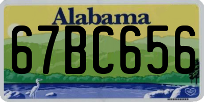 AL license plate 67BC656