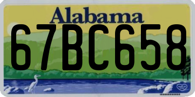 AL license plate 67BC658