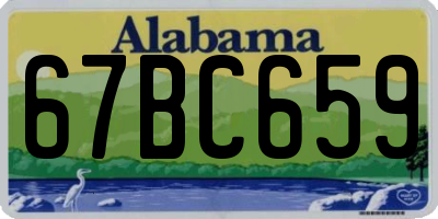 AL license plate 67BC659
