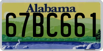 AL license plate 67BC661