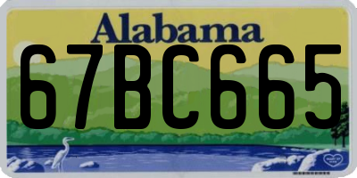 AL license plate 67BC665