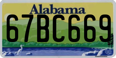 AL license plate 67BC669