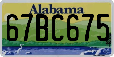 AL license plate 67BC675