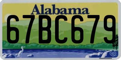 AL license plate 67BC679