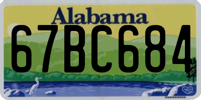 AL license plate 67BC684