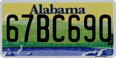 AL license plate 67BC690