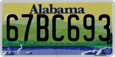 AL license plate 67BC693