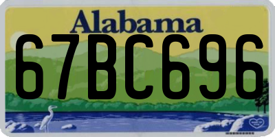 AL license plate 67BC696